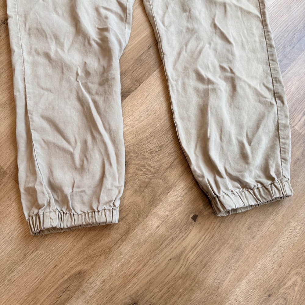 CLOTH & STONE Tencel Jogger‎ Pants Beige Elastic Waist Drawstring Pockets Size M - Picture 3 of 8